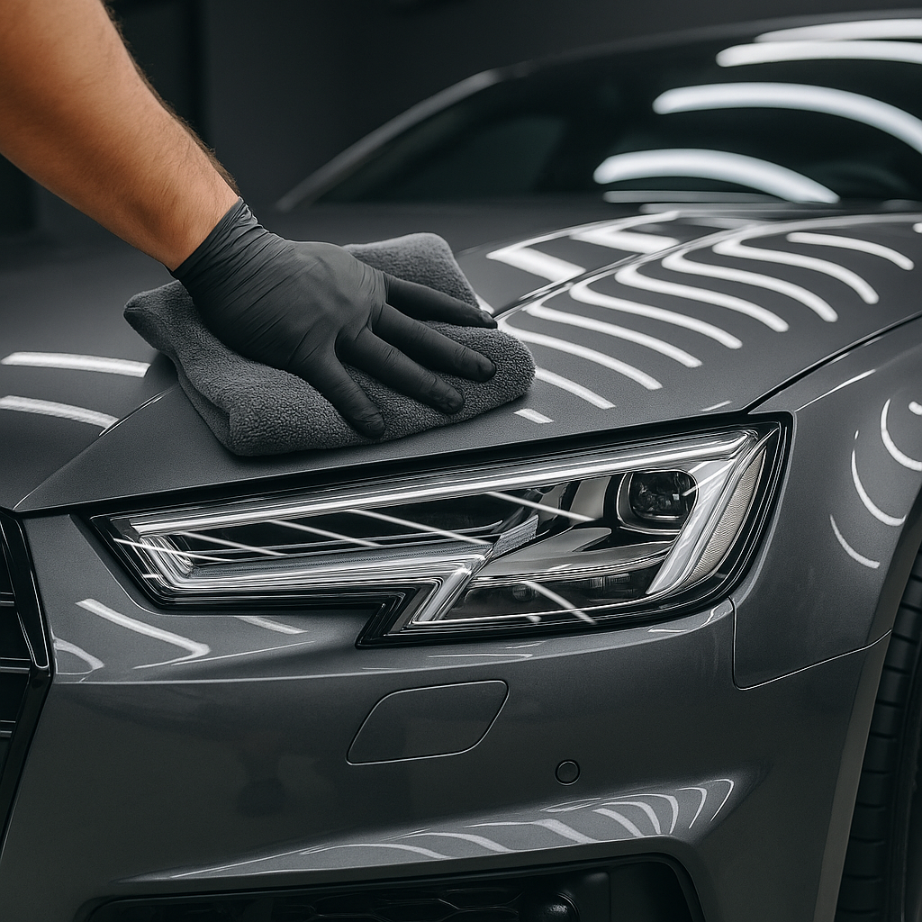 Polished car surface